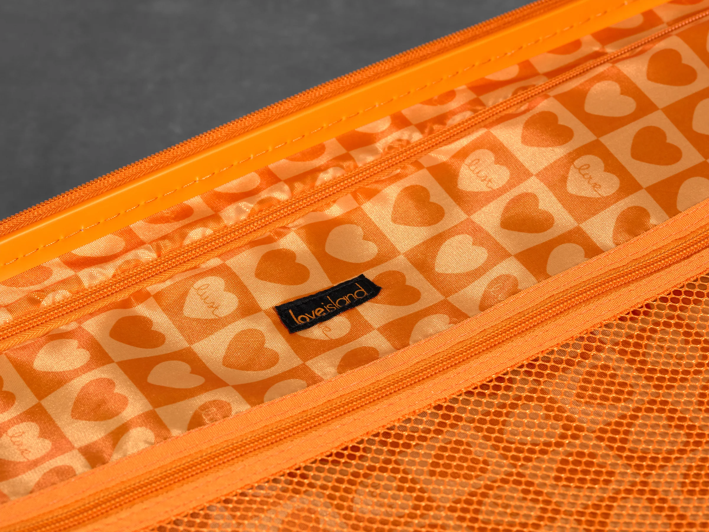 Official Love Island White & Orange Large Suitcase - Personalised - Image 3