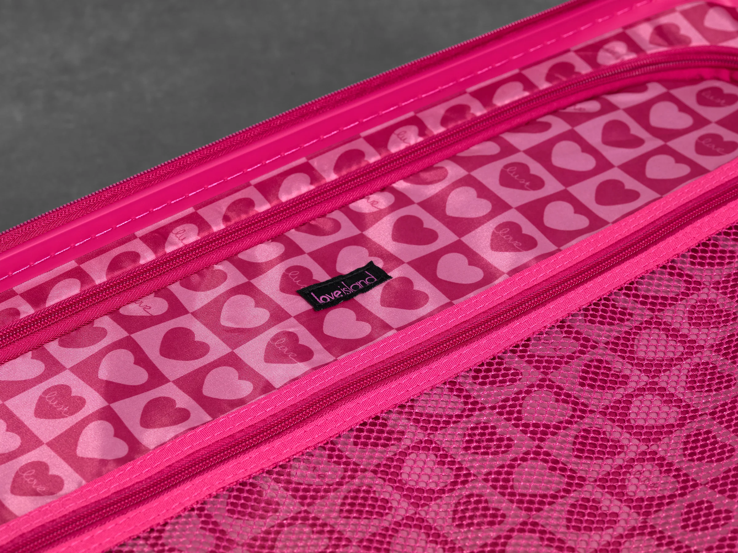 Official Love Island White & Pink Medium Suitcase - Personalised - Image 5
