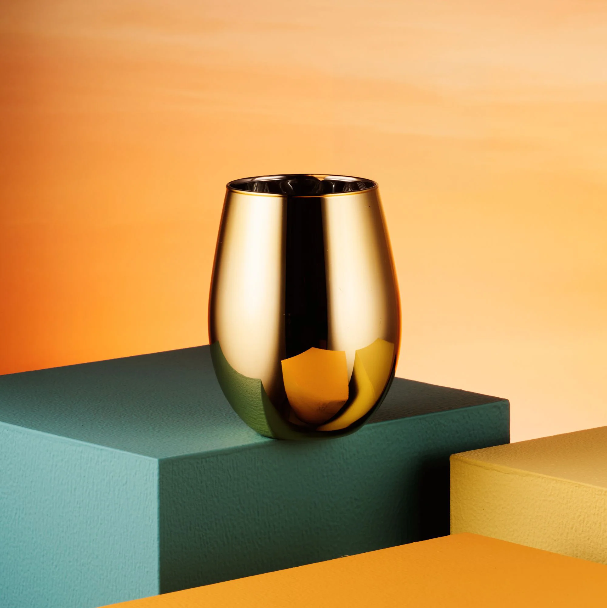 Love Island Gold Stemless Wine Glass - Set of 2 - Image 4