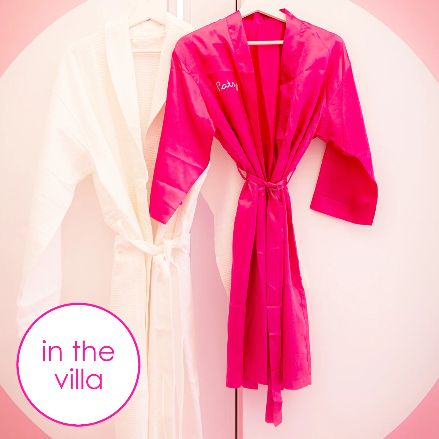 Love Island Robe Pink - Personalised - Image 3